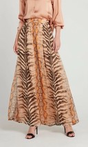 Just Cavalli Beige Animal Print Silk Skirt Long Maxi $871, Sz 38, NWT! - $5,432.78 MXN