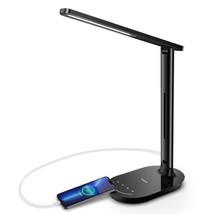 Led Desk Lamp, Dimmable Eye-Protecting Table Lamps With Night Light, Usb Chargin - £32.76 GBP