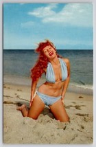 Sexy Beach Babe in Blue Bikini Fun in the Sun Postcard H25 - £5.46 GBP