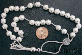 Greek Komboloi All Solid Sterling Silver Round Beads - £181.64 GBP