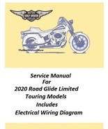 2020 Harley Davidson Road Glide Limited Touring Models Service Manual  - $28.95
