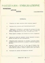 Vintage Italia Attenzione Di Immigrazione Notizario 1985 Documento - £19.29 GBP