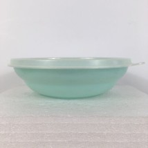 Tupperware Aqua Blue Cereal Bowl 866-1 With White Snap Lid 238-38 VTG Pl... - $9.89