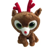 Ty Beanie Boo Comet Reindeer 2011 Red Antlers Green Eyes Stuffed Animal ... - £14.67 GBP
