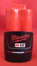 MILWAUKEE M12 GENUINE 48-11-2401 12V 1.5AH 18WAH RED LITHIUM LION BATTER... - £23.54 GBP