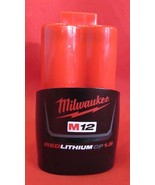 MILWAUKEE M12 GENUINE 48-11-2401 12V 1.5AH 18WAH RED LITHIUM LION BATTER... - £23.03 GBP