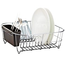 Deluxe Chrome-Plated Steel Small Dish Drainers (Black) - £31.44 GBP