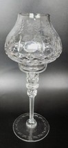 Vintage Rogaska Crystal Gallia Hurricane 2pc Candle Holder Lamp 12&quot; H - £54.66 GBP