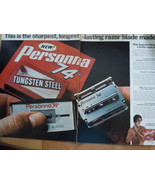 Vintage Personna 74 Razor Blade 2 Page Print Magazine Advertisement 1971 - €5,17 EUR
