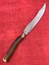 VTG BIRKS Bakelite Faux Deer Antler Steak Dinner 8.5&quot; Knife Sheffield England - £7.87 GBP