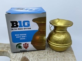 The Old Brass Spittoon Ornament Big 10 Michigan State Indiana Hoosiers Football - £38.94 GBP