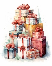 Christmas Gift Boxes/Presents Clip Art-10 High Quality JPGs/ Digital Pri... - £1.32 GBP