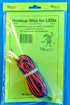 20ft of 24 AWG 2-conductor STRANDED hook-up Wire Color Red/Black - - Mr ... - $7.29