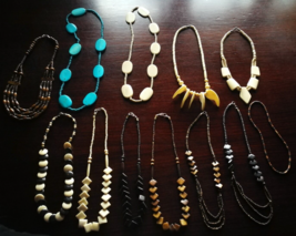 Lot of 12 Boho Necklace Chunky Statement Beaded Ethnic Tribal Collar Fes... - $51.97