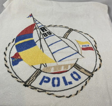 Vintage Polo Ralph Lauren Yacht Logo Oversized Beach Towel Sport 80s 90s - £64.13 GBP