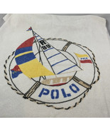 Vintage Polo Ralph Lauren Yacht Logo Oversized Beach Towel Sport 80s 90s - £64.09 GBP