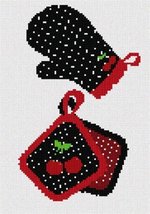 pepita Needlepoint Canvas: Oven Mitts for Mom, 7&quot; x 10&quot; - $50.00+