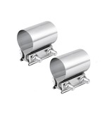 Evil Energy Qty 2 2.5&#39;&#39; Exhaust Band Clamp Butt Joint Stainless Steel  - $28.07 CAD