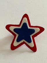 American Patriotic Red White And Blue Star Pin - £7.51 GBP