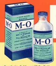 Haley&#39;s M-O The Alkaline Mineral Oil Laxative Vintage Ink Blotter - $13.86