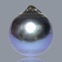 Meticulous 14 x 15.6mm 20.3 Carats Tahitian South Sea Peacock Grey Blue Pearl - £94.23 GBP