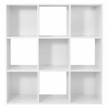 9 Cubes Wood Storage Cabinet Cubical Chipboard Cupboard Organizer Shelving White - £76.73 GBP