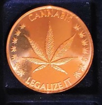Cannabis Legalize It 1 AVDP Ounce Pure Copper Round BU Lot of 10 - £21.55 GBP