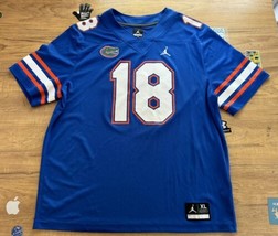 Florida Gators Football Jersey Nike Jordan Brand Dri-Fit Blue Mens XL #18 UF - $49.49