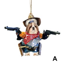 1PC Cool Dog Hanging Ornament Cute Funny  Pendant Key Chain  Pendant Car Rear Vi - £31.47 GBP