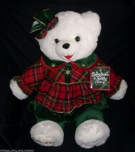 19&quot; Vintage 1999 Christmas Snowflake Teddy Bear White Stuffed Animal Plush Toy 1 - £29.98 GBP