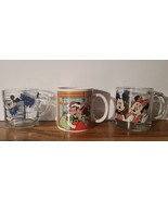 Vintage Disney Coffee Mug Cups Lot Of 3 Mickey Mouse Minnie Christmas Ap... - £27.75 GBP