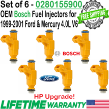 Genuine x6 Bosch HP Upgrade Fuel Injectors for 2001 Ford Explorer Sport ... - £133.11 GBP