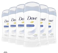 6 Dove Invisible Solid Deodorant Stick for Women Original Clean 2.6oz 5/... - £16.41 GBP