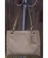 Michael Kors Nicole Leather DK Khaki Shoulder Handbag - $407.03 CAD
