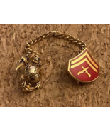 USMC Marine Corps E-4 Corporal Sweetheart Chain Lapel Pin - $19.50