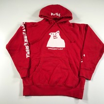 Russ Hoodie There&#39;s Really A Wolf Size Medium Red Rapper Rap Hip Hop - £149.83 GBP