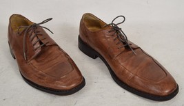 Cole Haan Oxford Dress Shoes Brown leather Apron Toe 9 Mens - £35.60 GBP