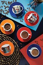 LaModaHome Art Collection Woman Toledo Pattern Coffee Set Espresso Coffee Cups w - £65.66 GBP