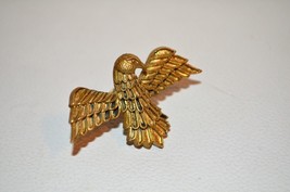 Brass Eagle Hawk Bird Ring Adjustable 2 1/4&quot; Wingspan Large Heavy Solid ... - £26.30 GBP