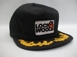 Lock Wood Patch Hat Vintage K Brand Black Scrambled Eggs Snapback Baseball Cap - £18.44 GBP