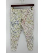 Under armour Womens Leggings Sz Medium White Pink Green Colorful Abstrac... - $617.46 MXN