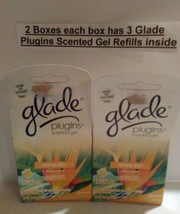 Glade Plugins Fresh Gel refills TROPICAL MIST 2 Boxes with 3 Gels in each RARE - $29.47