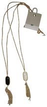 BP by Nordstrom Two Tassel Pendant Necklaces Goldtone Lobster Clasp GR8 GIFT NWT - £23.07 GBP