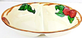 Franciscan Ware Apple Divided Vegetable Dish 11 1/4&quot; x 7&quot; USA - £16.41 GBP