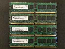 4GB (4x1GB) Memory DDR2 PC2-3200R 400MHz Ecc Reg For Dell Power Edge 1800 1850 - £17.15 GBP