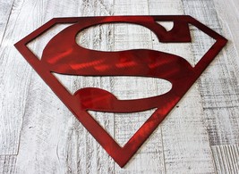 Superman Symbol - Metal Wall Art - Metallic Red 30&quot; - £79.70 GBP