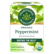 Organic Peppermint Tea, Soothes Your Belly, Refreshing &amp; Minty, 16 Tea Bags - £7.28 GBP