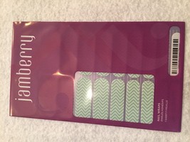 Jamberry Nails (New) 1/2 Sheet Mint Green Cheveron - $7.61