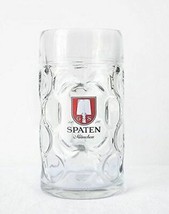 1 Liter Spaten Logo Dimpled Glass Beer Stein - £23.45 GBP