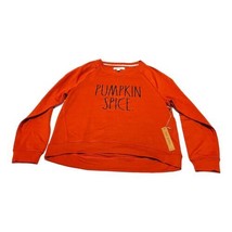 Rae Dunn Sweatshirt Pumpkin Spice Size Large Lightweight Crewneck Long Sleeve - £29.31 GBP